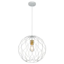 Fantasia ONDA pendel 1x E27 Ø39cm wit + geborsteld goud Sale