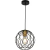 Fantasia ONDA pendel 1x E27 Ø23cm zwart + geborsteld goud Outlet