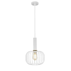 Fantasia OONAH 1xE27 D250xH360 White / gold + 3m white fabric cable