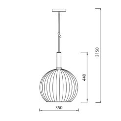 Fantasia Oonah 1XE27 D350XH440 WIT/GOUD+3M KABEL WIT Sale