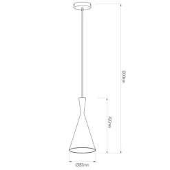 Fantasia Osha Pendel 1Xe27 Zwart Goud 3410133