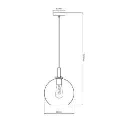 Fantasia OSIRA Pendel E27 Zwart, helder glas Ø250mm Sale