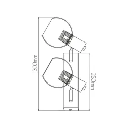 Fantasia OSIRA Wand licht 2x E14 helder glas Outlet