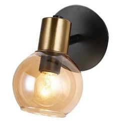 Fantasia OSIRA Wand licht 1x E14 amber glas + schakelaar Outlet