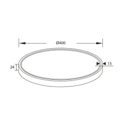 Fantasia OXUS LED 40W 2700K plafondlamp zwart Best