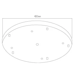 Fantasia Plafond rozet 5L Ø40cm zwart Sale