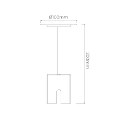 Fantasia POPPY LED tafellamp 2W 180Lm IP44, herlaadbare batterij incl, grijs Online