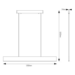 Fantasia PURE pendant long 120cm LED 26W satin black Online