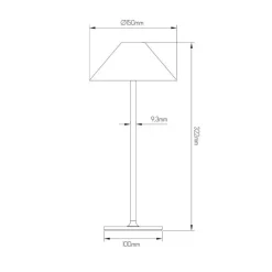 Fantasia QUTE LED tafellamp 3W 320Lm IP54, herlaadbaar, batterij incl, zwart New
