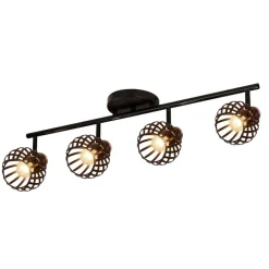 Fantasia RAGA Plafond licht balk 4x zwart / brons Clearance