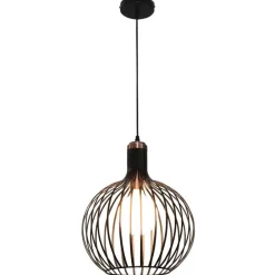 Fantasia RAGA 1x E27 pendel zwart+koper Ø35cm Online