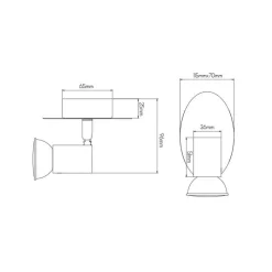 Fantasia RIVERA 1L GU10 5W LED dimmable shiny chrom IP44 Sale