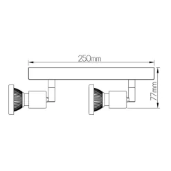 Fantasia ROBUS 2L GU10 LED 5W dim incl. black / bronze Online