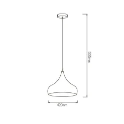 Fantasia Ronin pendant  42cm E27 black/gold Best