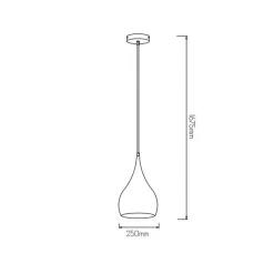 Fantasia Ronin pendant  25cm E27 black/gold New