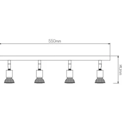 Fantasia RUNE 3 4L BAR GU10 LED 5W dim SATIN CHROME Discount