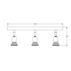 Fantasia RUNE 3L GU10 LED 4,3W dim incl. black New