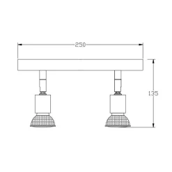 Fantasia RUNE 2L GU10 LED 4,3W dim incl. black Outlet