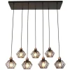 Fantasia SHURU 7x E27 pendel zwart+koper