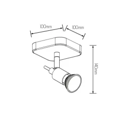 Fantasia SONAR II 1L satin white/dim.glass LED 5W GU10 incl. Outlet