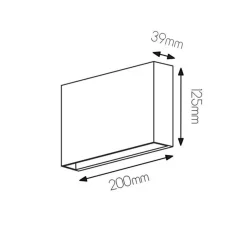 Fantasia SPECTRA - ABS wandlicht down 6,7W wit Clearance