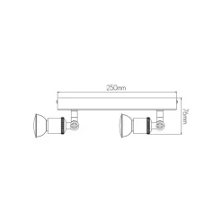 Fantasia STUGA square 2xGU10 5W dimmable LED (glass) Online