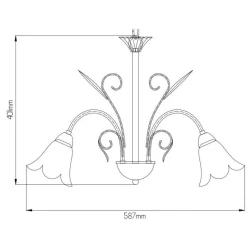 Fantasia SURYA pendant 3x E14 Outlet