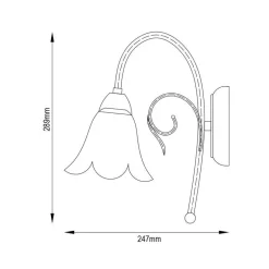 Fantasia SURYA Wall lamp 1xE14 Outlet