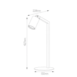 Fantasia TABOO 1L GU10 (excl) zwart + geborsteld staal, tafellamp Sale