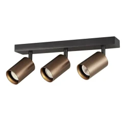 Fantasia TABOO 3L GU10 (excl) zwart + geborsteld brons, spot Discount