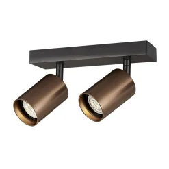 Fantasia TABOO 2L GU10 (excl) zwart + geborsteld brons, spot Online