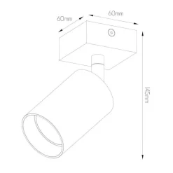 Fantasia TABOO 1L GU10 (excl) zwart + geborsteld staal, spot Hot