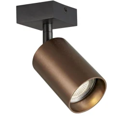 Fantasia TABOO 1L GU10 (excl) zwart + geborsteld brons, spot Hot