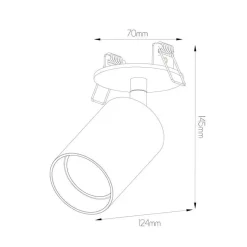 Fantasia TABOO 1L INPUT GU10 (excl) zwart + geborsteld brons Hot