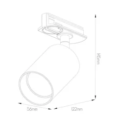Fantasia TABOO 1L monofase trackspot GU10 (excl) zwart Hot