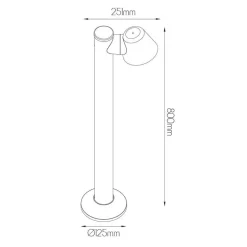 Fantasia TATTI Paal IP54, zwart, GU10 excl Sale