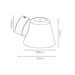 Fantasia TATTI Wandlicht IP54, zwart, GU10 excl Best