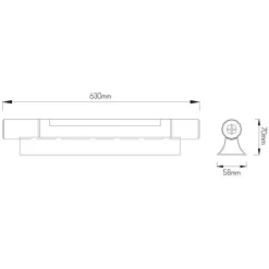 Fantasia TOUR 10w LED wallamp 661lm 3000K Matt Silver 63cm Online