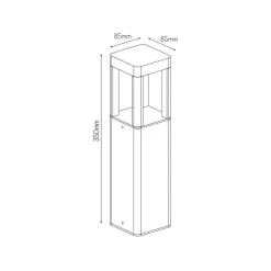 Fantasia TUVA 4 pole 350mm 7Watt  595Lm COB LED 3000K IP65 black Sale