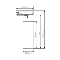 Fantasia XANDAR 10W 2700K 36° monofase trackspot noir Outlet