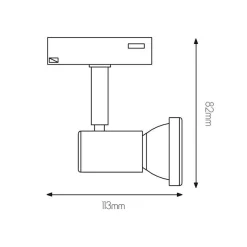 Fantasia XZIBIT monophase track spot black / bronze Outlet