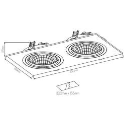 Fantasia ZOOM AR111 SQ 2L white incl. 2x AR111 12W 2700K 1130 lm Hot