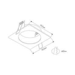 Fantasia ZOOM base 1L satin black 1x GU10 square Outlet