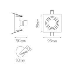 Fantasia ZOOM II 1L Alu/dim.glass LED 5W GU10 incl. Hot
