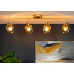 Lucide 95 - Wandspot - 4xE14 - Mat Goud / Messing Outlet