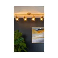 Lucide 95 - Wandspot - 4xE14 - Mat Goud / Messing Outlet