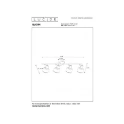 Lucide 95 - Wandspot - 4xE14 - Mat Goud / Messing Outlet