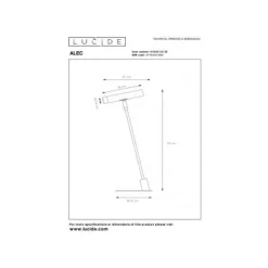 Lucide ALEC Tafellamp-Zwart-LED-1xG9-3W-2700K-Metaal New