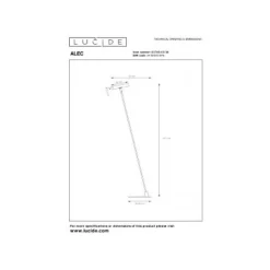 Lucide ALEC Vloerlamp-Zwart-LED-1xG9-3W-2700K-Metaal Online