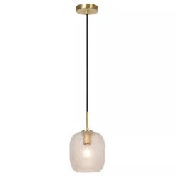 Lucide ALICENT - Hanglamp - Ø 18 cm - 1xE27 - Mat Goud / Messing New